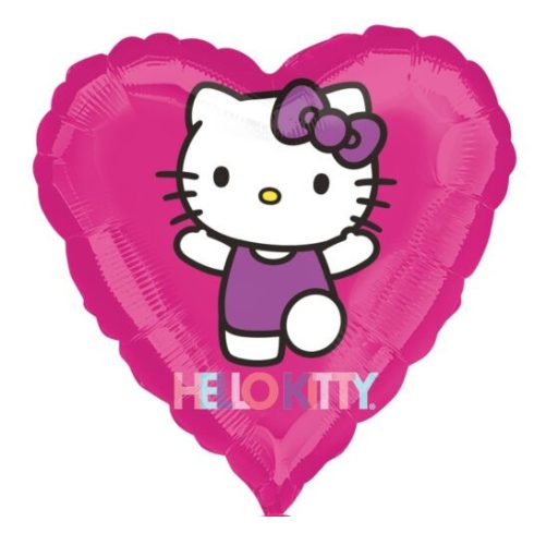 Hello Kitty szív fólia léggömb