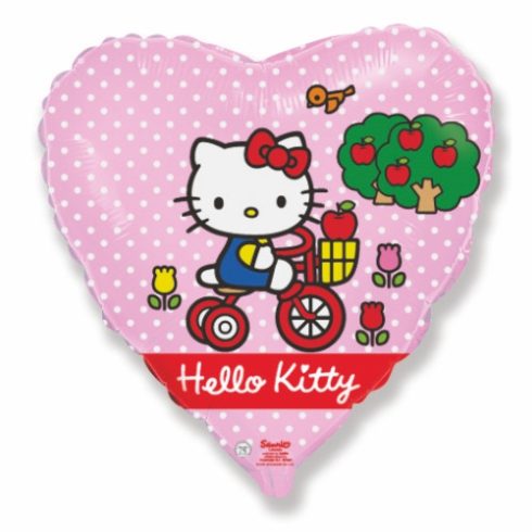 Hello Kitty biciklis, fólia léggömb